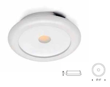Athena illuminazione faretto pegaso 1x2,6w 140ma 120° bianco ww Orione